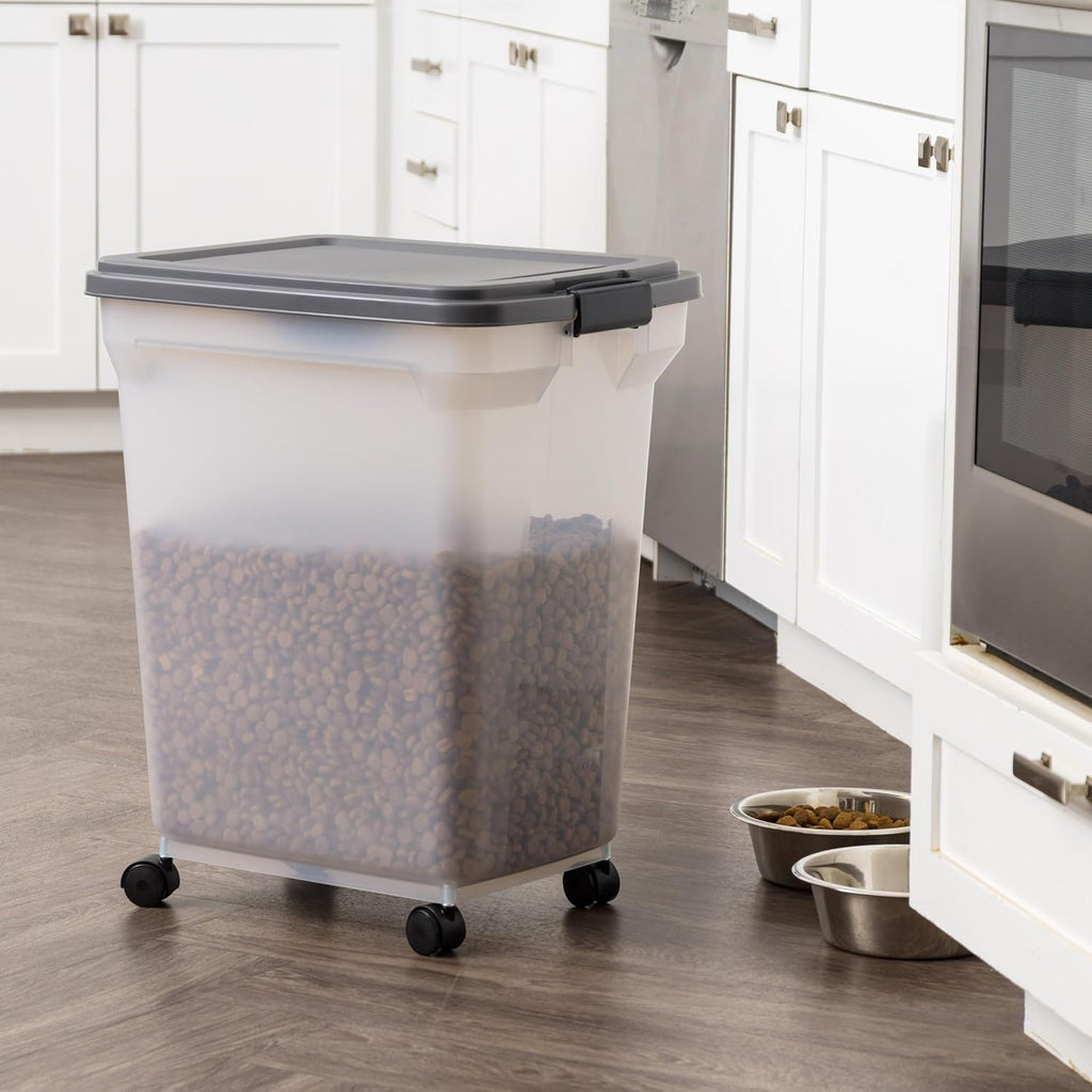 USA Dog Food Storage Container, Up to 58 lbs, Dark Gray, Made in USA