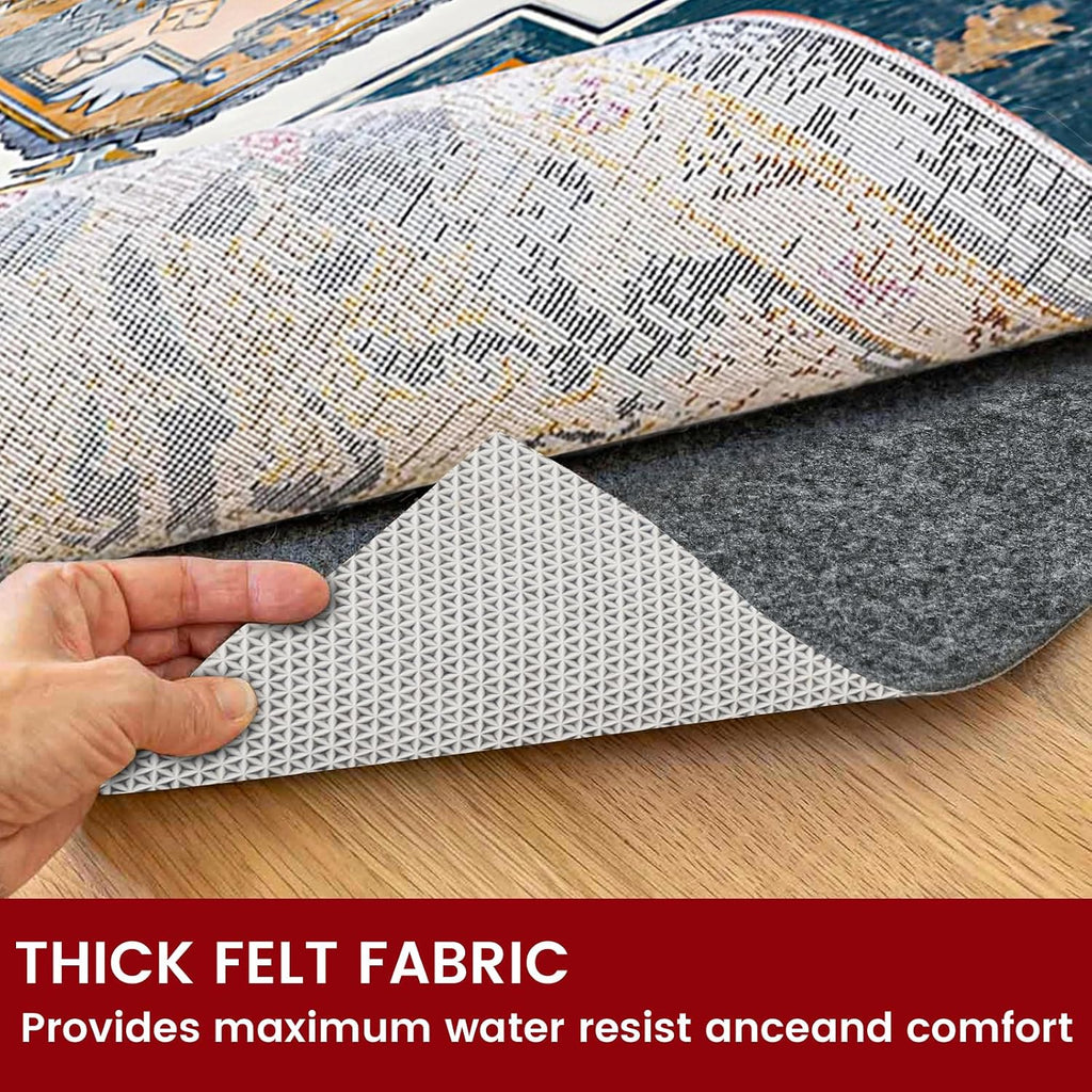Waterproof Rug Pad, 2x8 ft Area Rug Non-Slip Carpet Pad, Non-Slip Rug Pads for All Floors and Finishes, Felt Pad