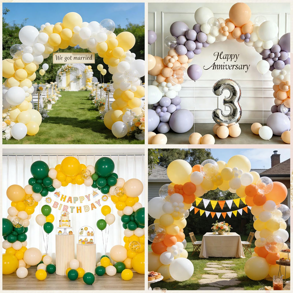 Balloon Arch Kit, 7.4FT High&10FT Wide Adjustable Glass Fiber Balloon Arch Stand Frame with Bases and Water Bag DIY