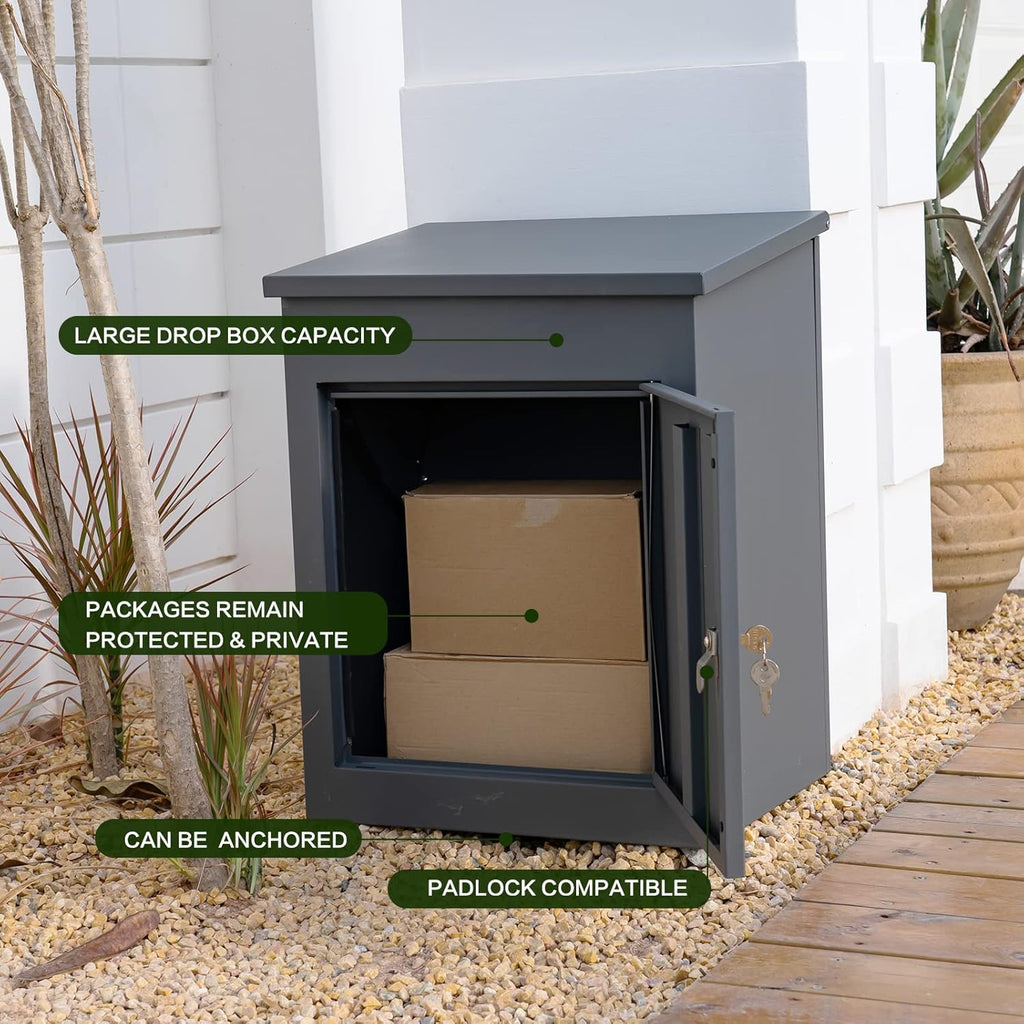 Galvanized Secure Package Delivery Box Porch