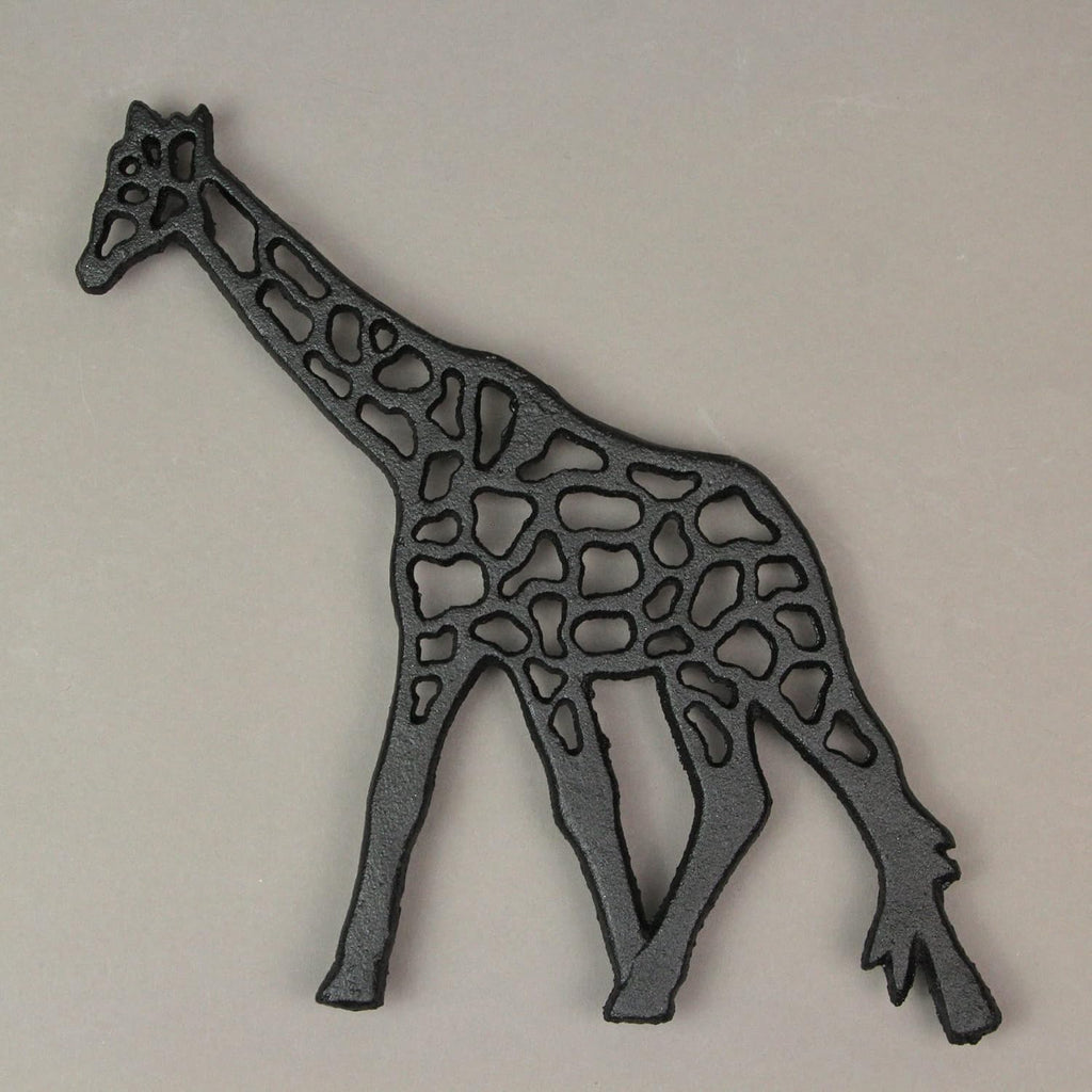 Cast Iron Trivets, 9.5 Inch Safari Animal Designs - Set of 3