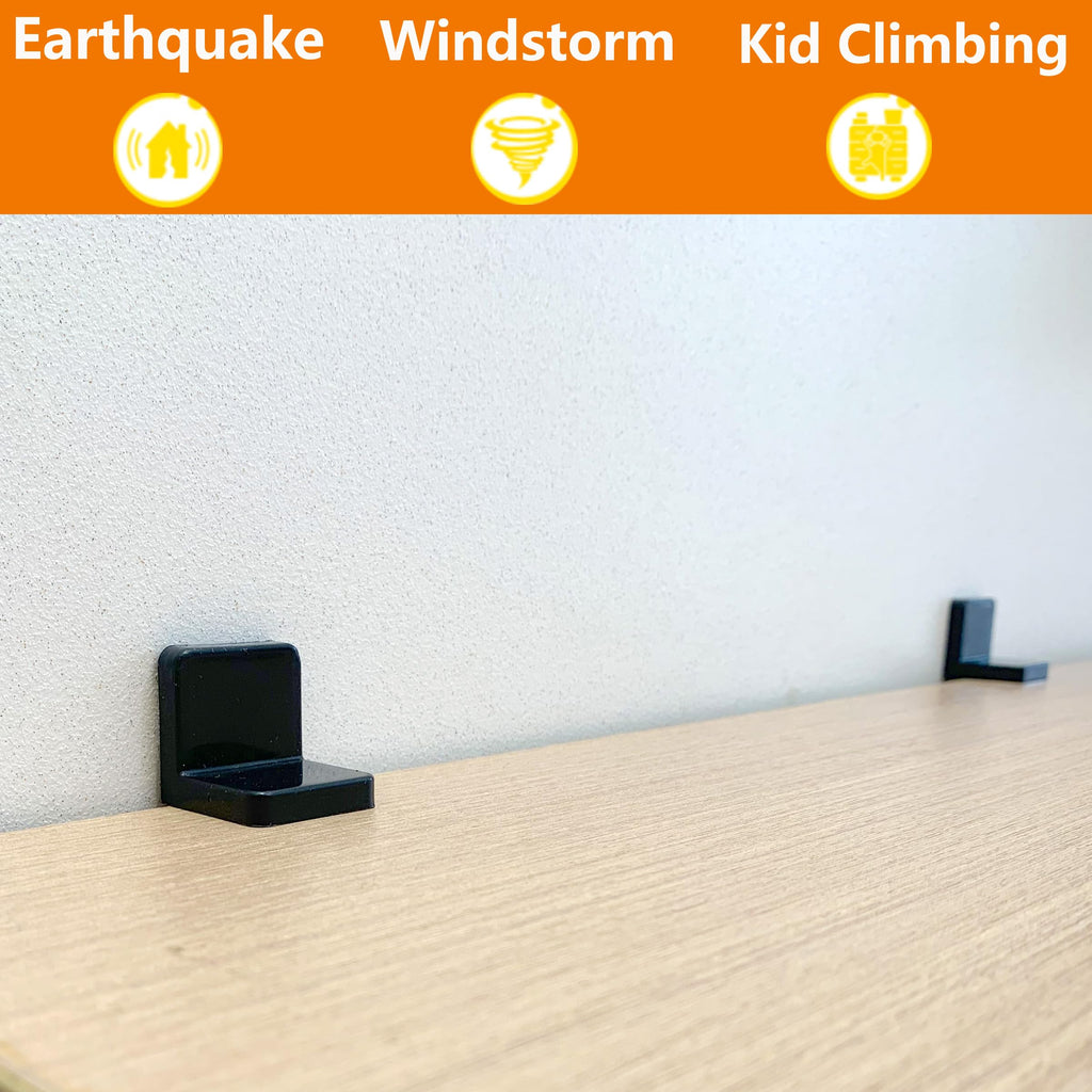 Furniture Anchors 4 Pack,Aesthetic & Invisible Once Installed,Secure 600 lbs Bookcase Dresser to Wall,Anti-Tip