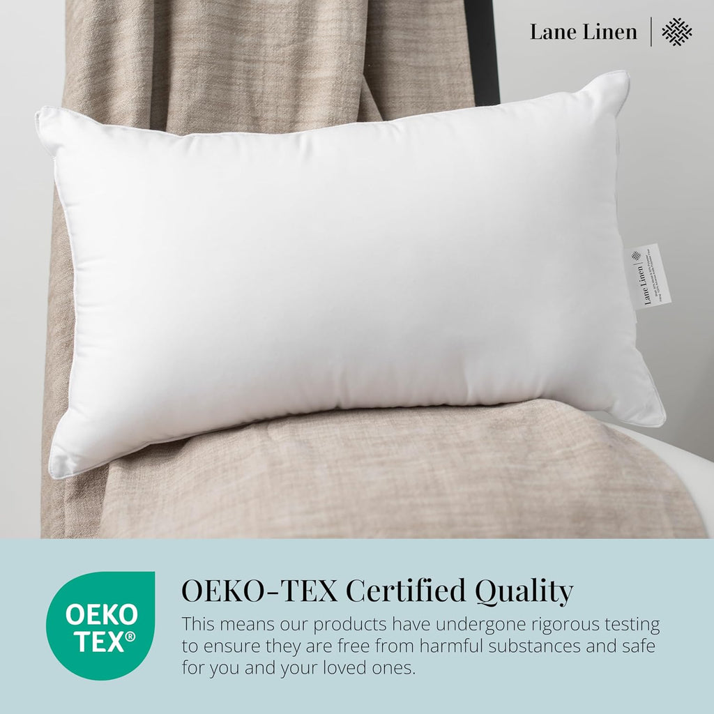 12x20 Throw Pillow Inserts, Oblong, Fluffy - White - Set of 4