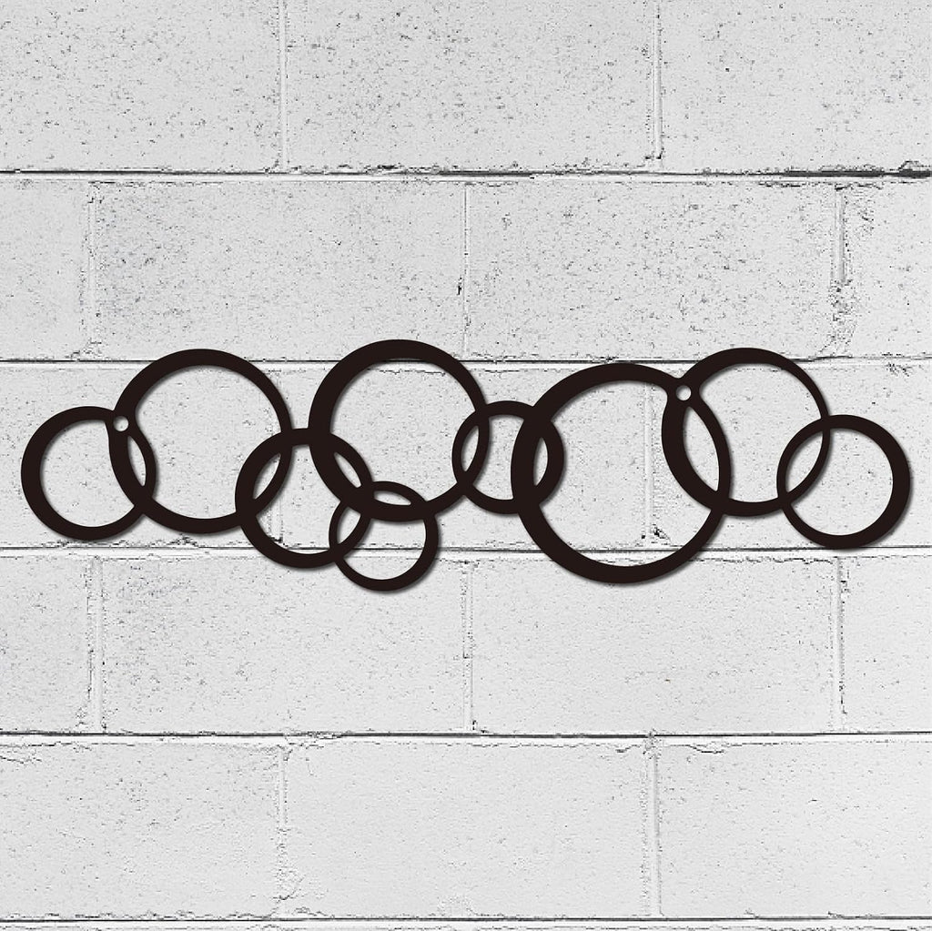 Ring Metal Wall Decor Round Hanging Ornament Minimalist Design Wall Silhouette Sculpture Simple Decoration Art Wall