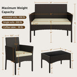 Patio Furniture Set 4 Pieces Conversation Sets