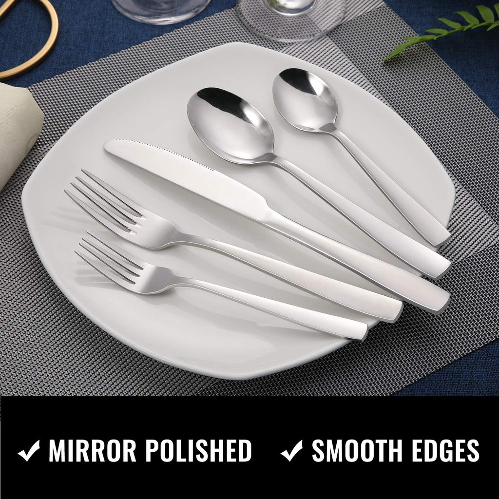 72-Piece Silverware Set for 12, Stainless Steel Flatware Cutlery Set Kitchen Restaurant Hotel, Mirror Polished