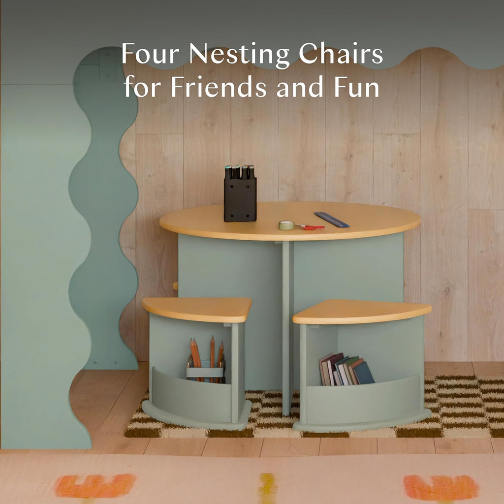 Nessa Nesting Play Table in Light Sage/Honey