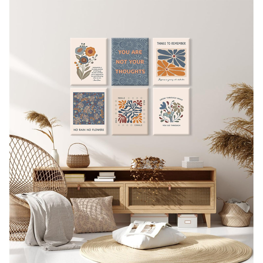 Mental Health Wall Art Poster Motivational Canvas Wall Decor Therapy Office Poster Decor Boho Inspirational Prints