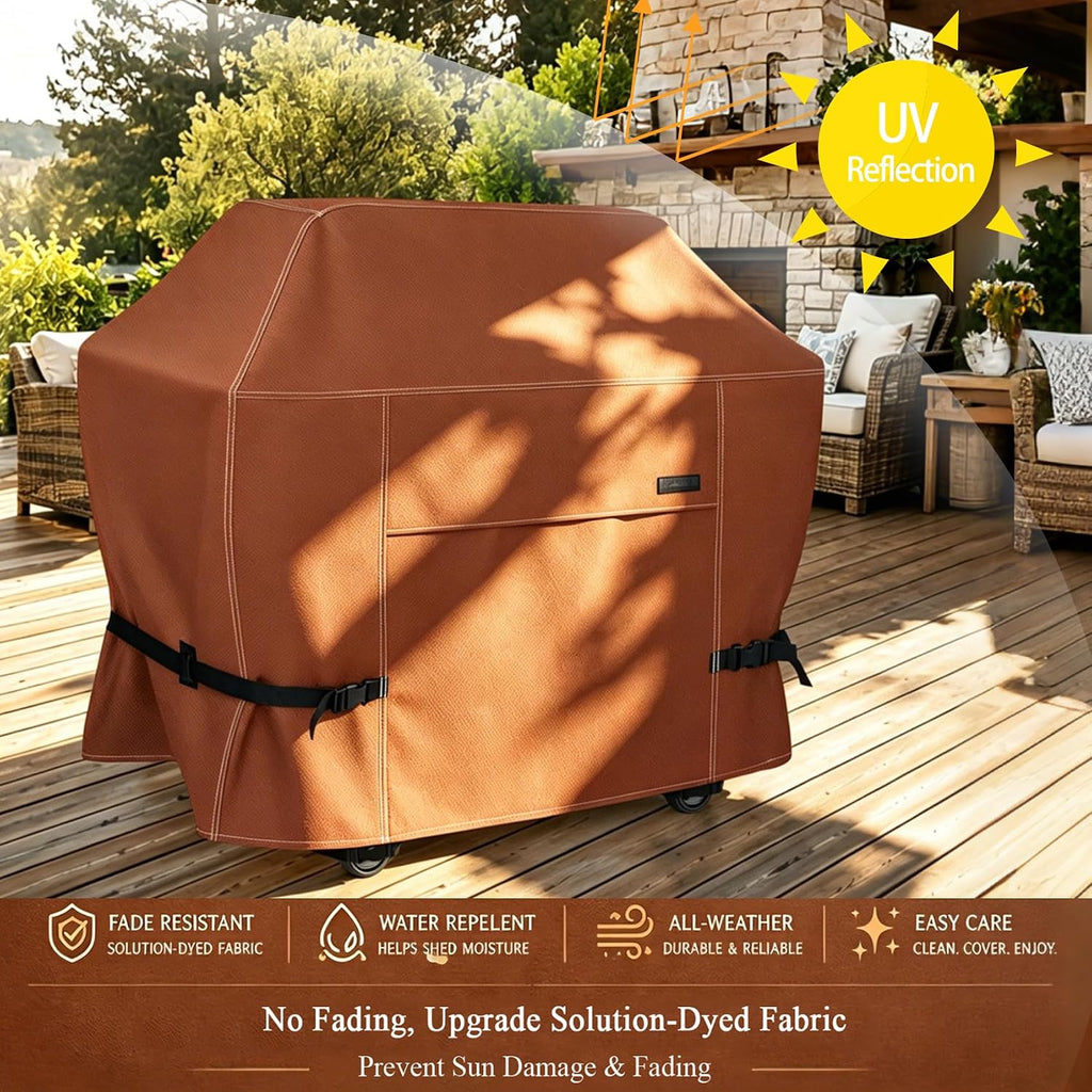 BBQ Grill Cover 56 inch Heavy Duty Waterproof Outdoor 2-3 Burners Gas Grill Cover for Outside Weber, Char-Broil