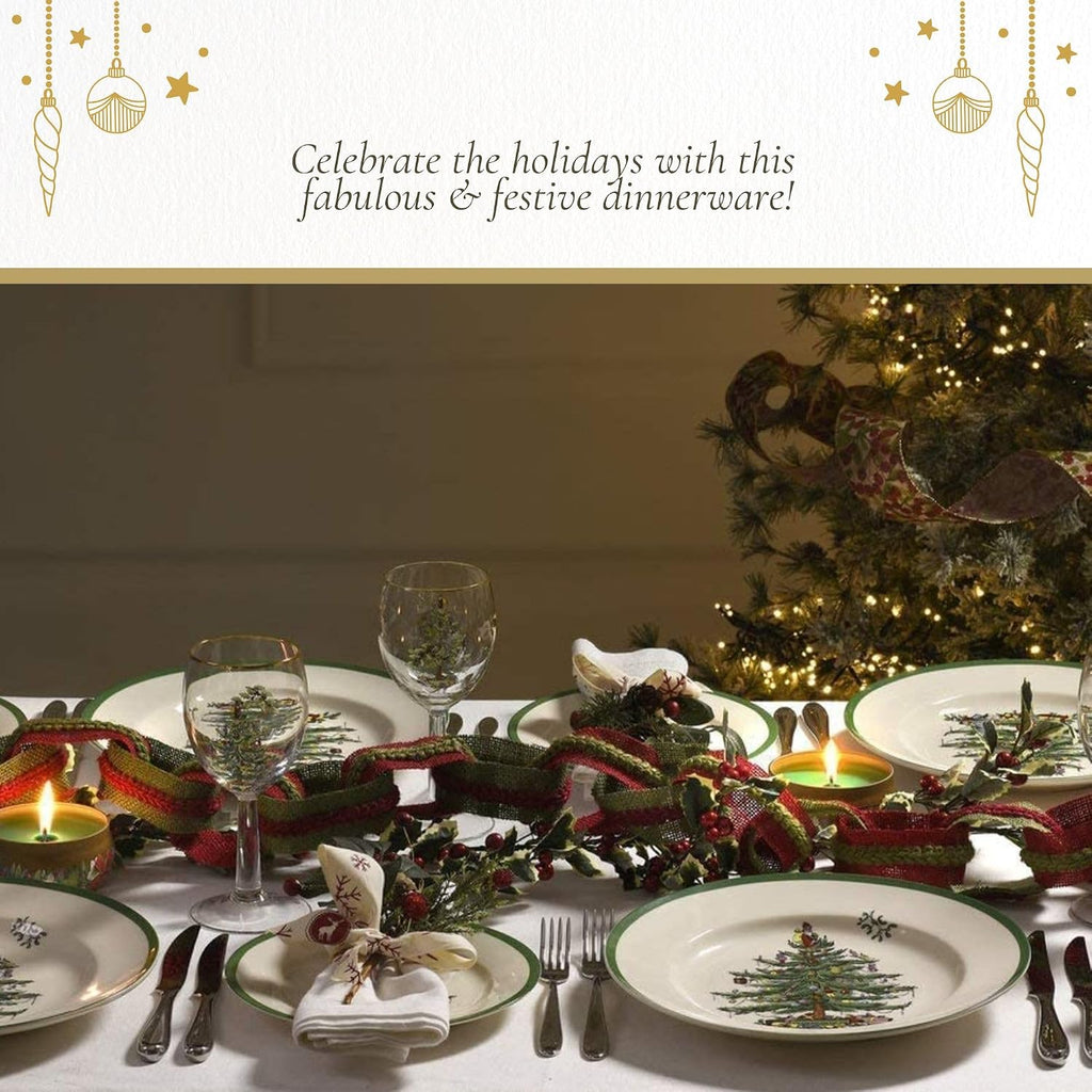 Christmas Tree Round Shatterproof Serving Platter