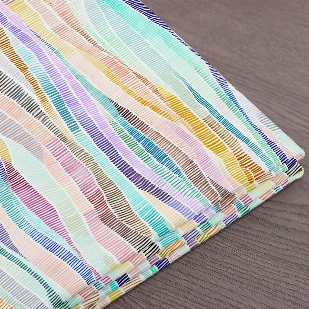 Colorful Wave Polyester Fabric by The Yard Rainbow Geometric Polyester Fabric for Sewing Crafting Abstract Curvy