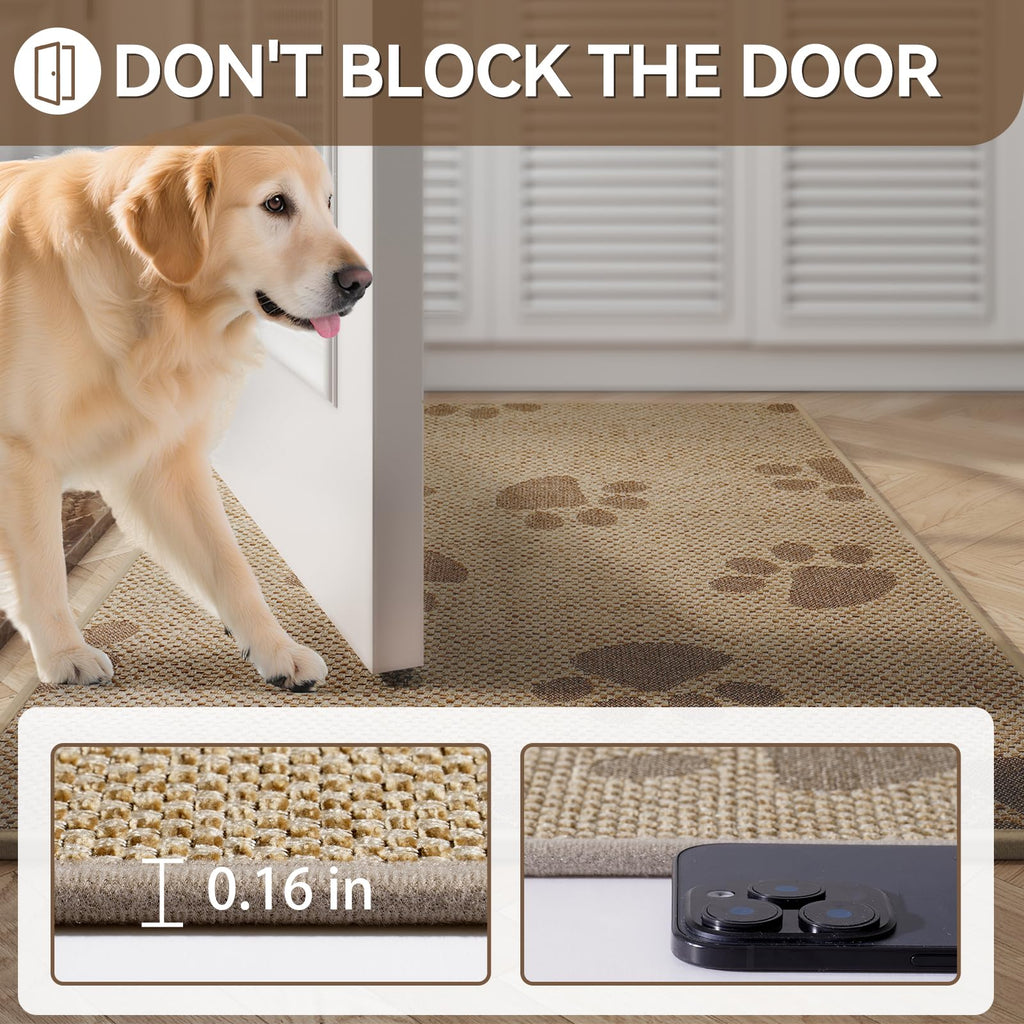Front Door Mat Indoor Entrance Non Slip Entry Doormat Brown 24"x72"