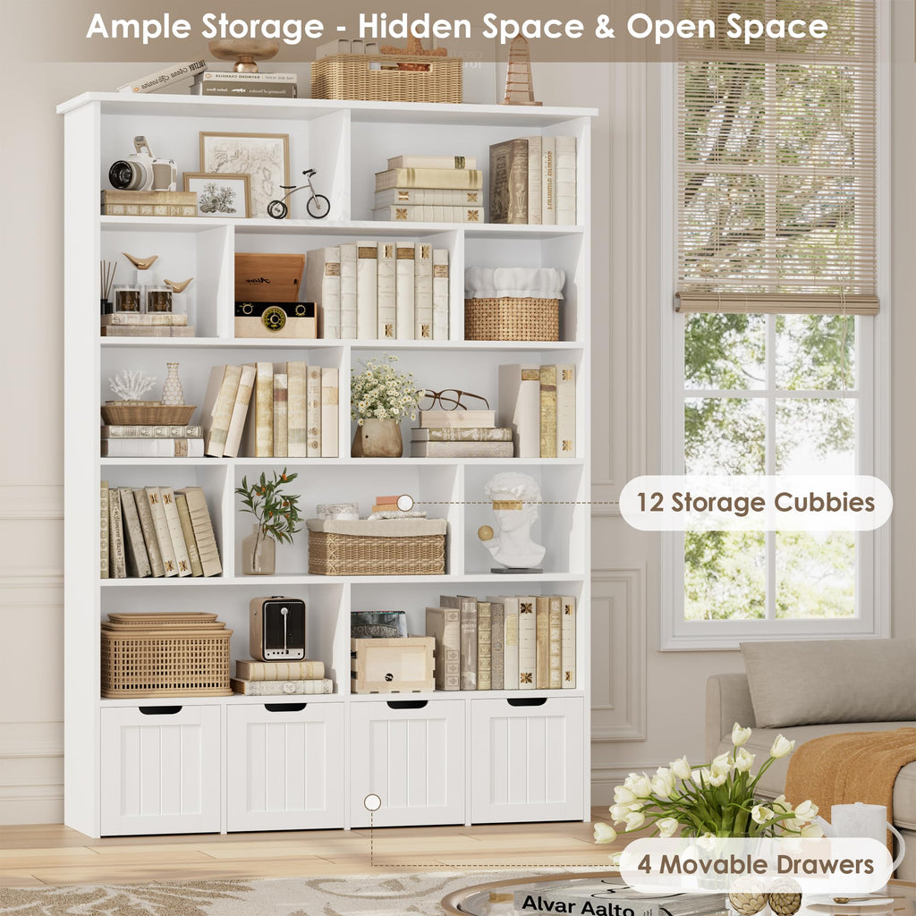 69" H Large Toy Storage Organizer with 4 Movable Drawers