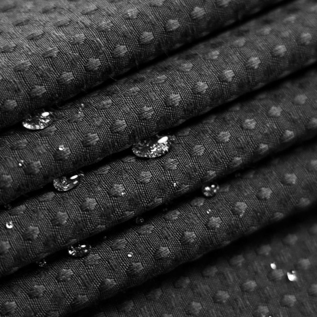 71x96 Extra-Long Waffle Weave Shower Curtain Black