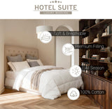 Luxurious Feather and Down Comforter Duvet Insert Twin, 100% Cotton Cover, Hotel Collection Quilts, 