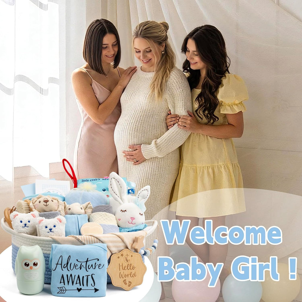 30 Piece Baby Gift Basket - Luxury Curated Baby Gift Basket for Newborn