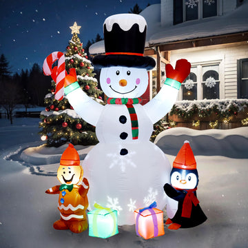 Christmas Decorations, Inflatable Snowman Christmas Yard Decoration - 6ft