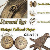 Retro Rust Wall Clock 20th Century 8" Non Ticking Large Iron Antique Hanging Clocks Double Sided Vintage Two Faces