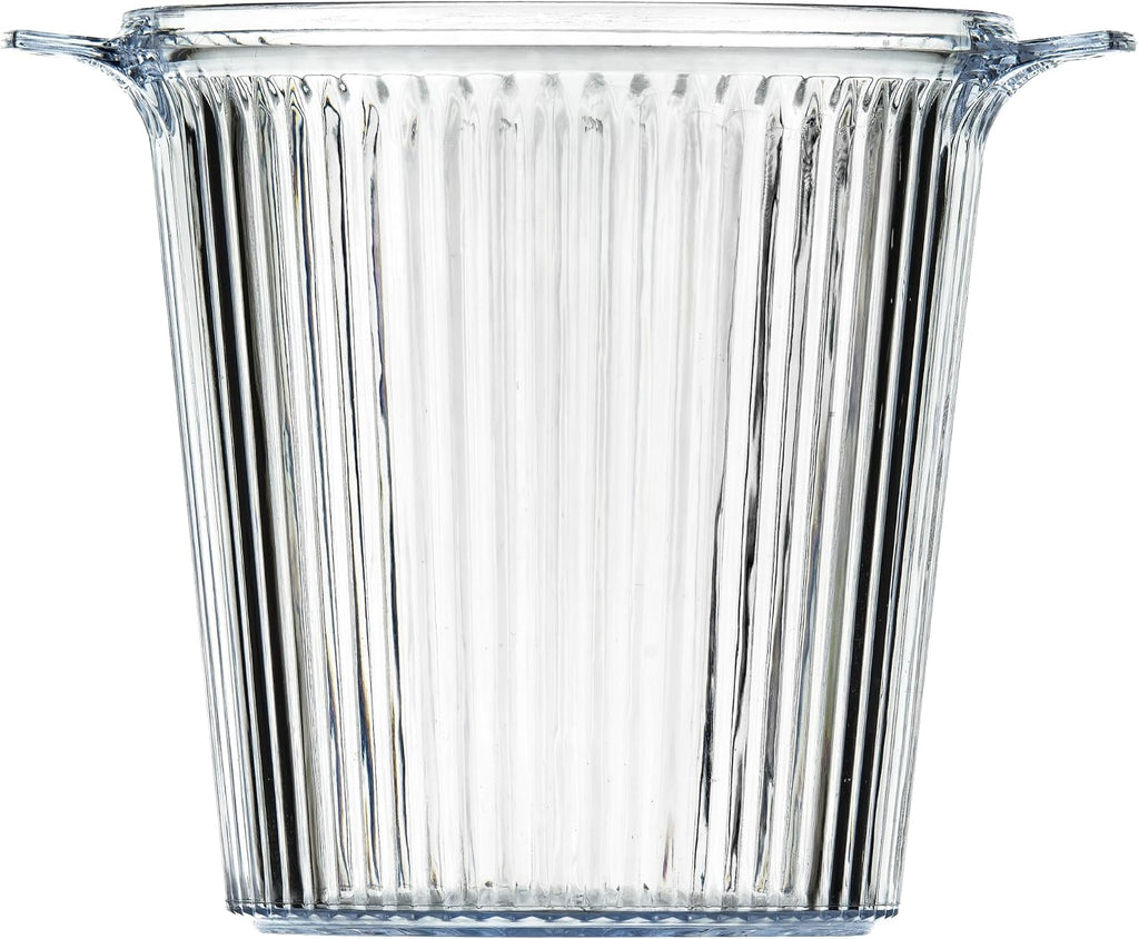 Acrylic Ice Buckets with Handles, 2.5 Liter Crystal Clear Wine Buckets, Perfect Champagne Bottle Tubs - Set of 6