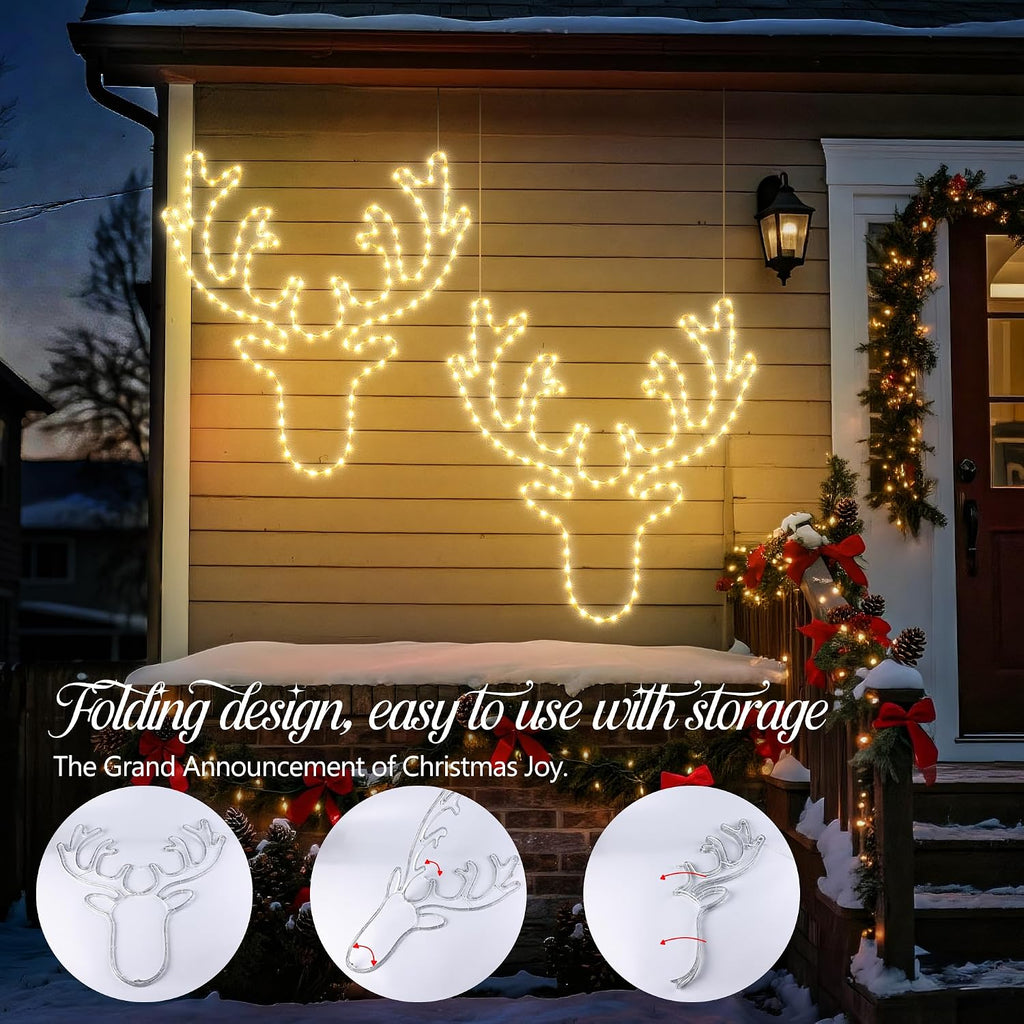 32'' Christmas Lights Outdoor Waterproof LED Deer Decoration