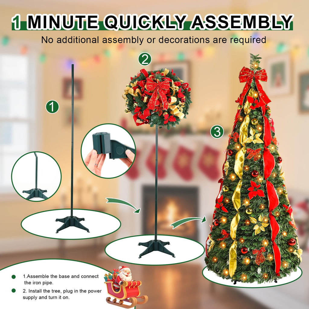 6FT Pop Up, Full Shape, Remote, Dual Color Lights