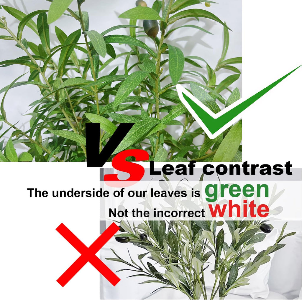 6.5 Ft Artificial Olive Tree - Tall Fake Plants, Realistic Faux Indoor Plants with Pot, Decorative Trees & Foyer Decor