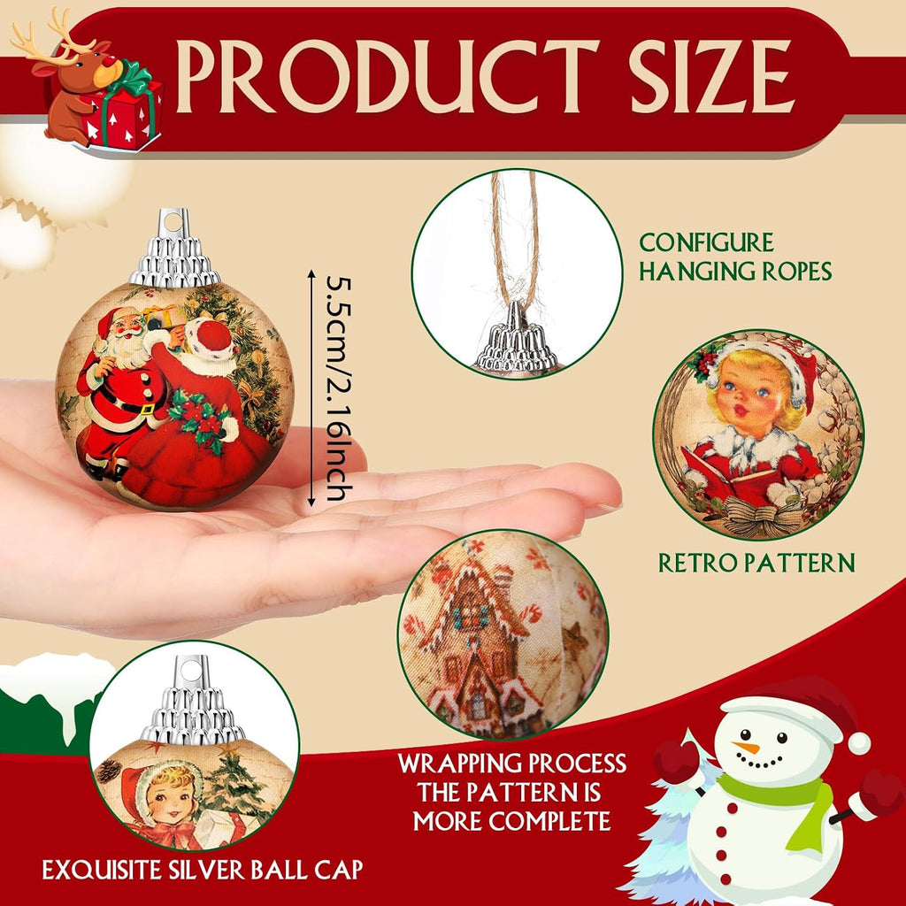 Christmas Tree Ball Ornaments - Set of 16