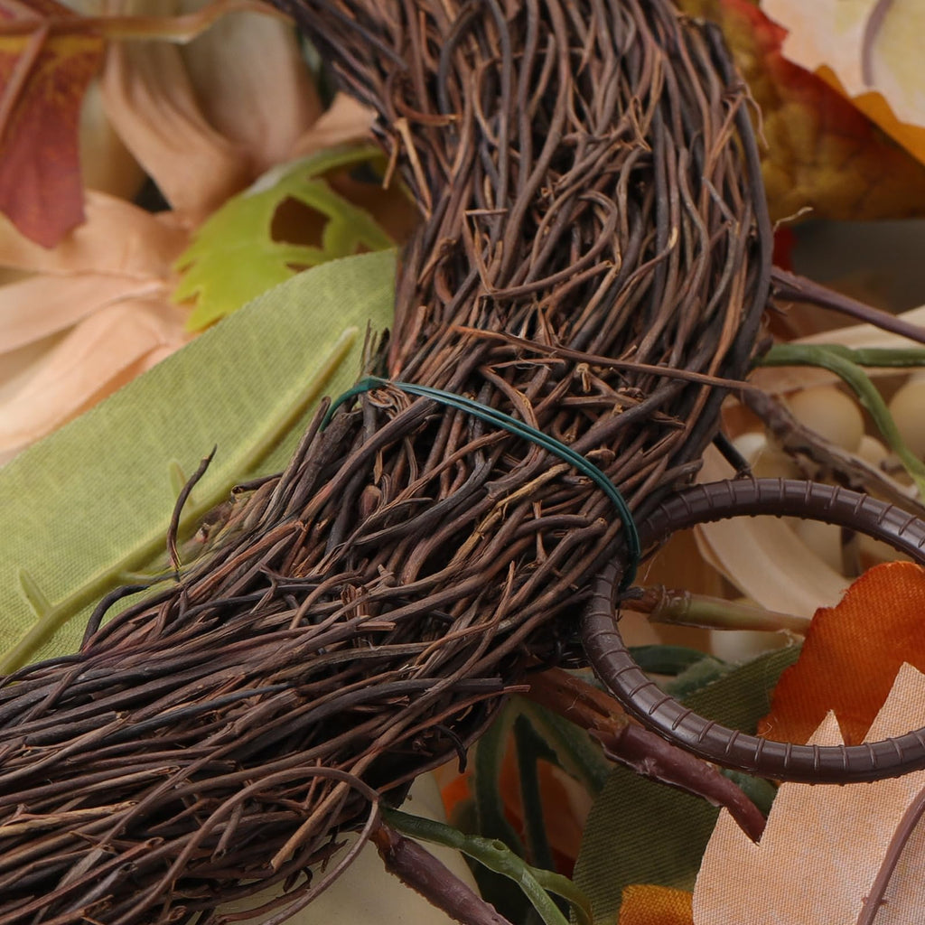 22" Fall Wreaths for Front Door with Pumpkin Sunflower Maple Leaf