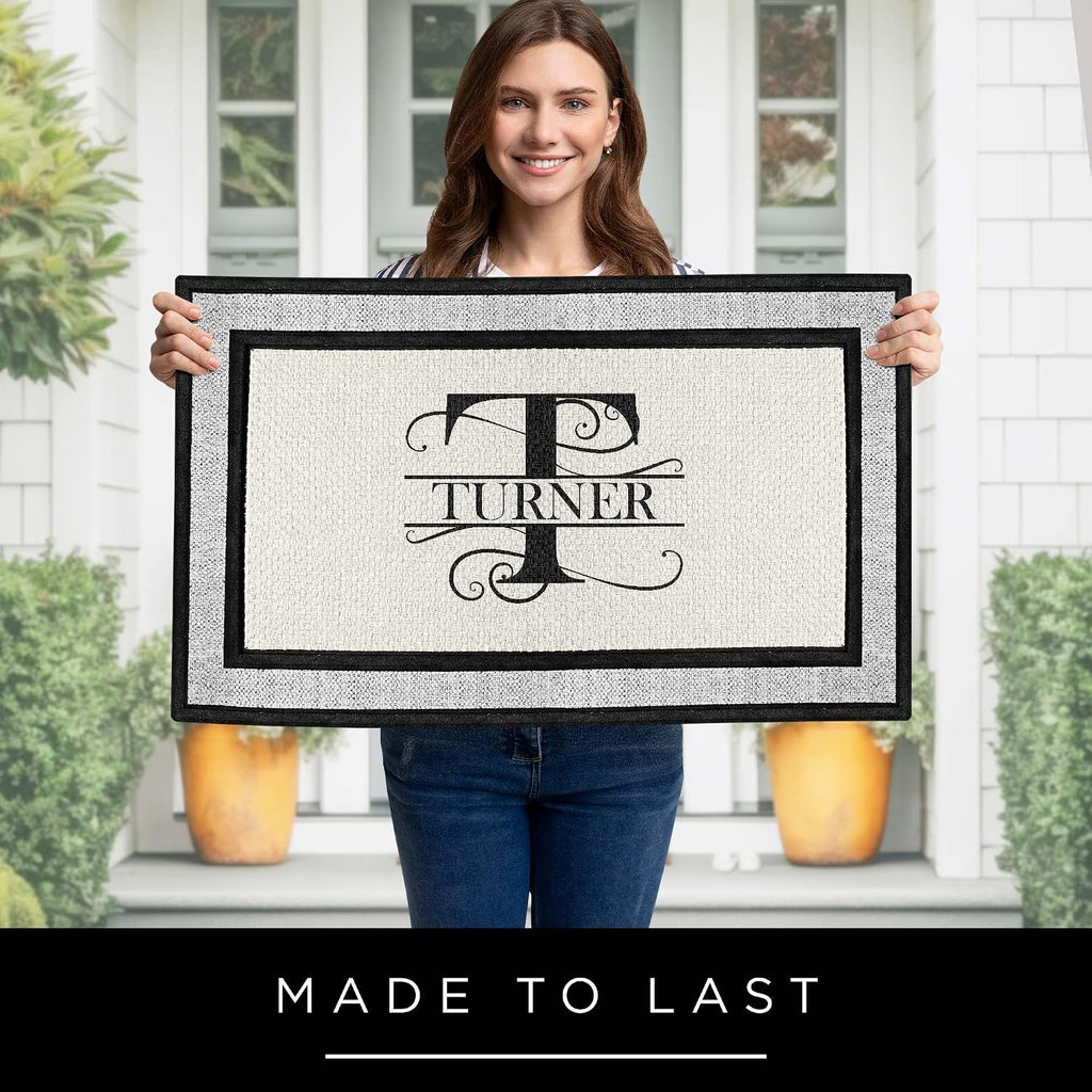 Door Mat, Personalized Doormat,Custom Indoor/Outdoor Monogram Doormat,Housewarming Gift, Heavy Duty Slip Resistant