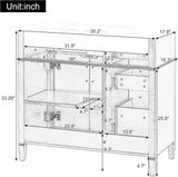 36" Freestanding Bathroom Vanity with Sink - Vanity Set with Flip Drawer & 3 Storage Drawers