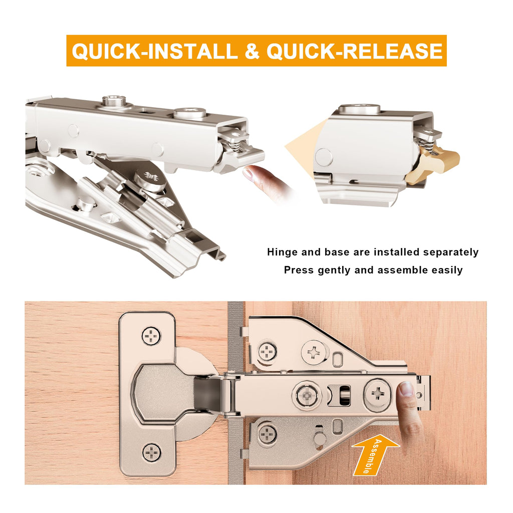 40-Pack Professional Grade Soft Close Face Frame Cabinet Hinges