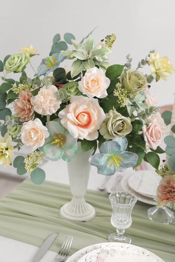 Artificial Flower Combo Fake Peony Rose Silk Flowers for DIY Wedding Bridal Bouquet Centerpieces Arrangements Party