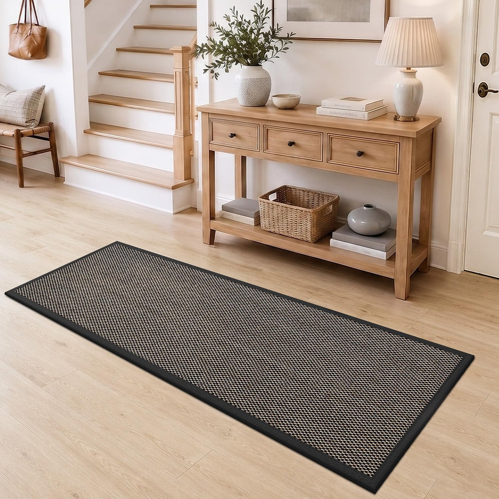Ultra Th Runner Rug 24x72, Non Slip Entryway Rugs, Black