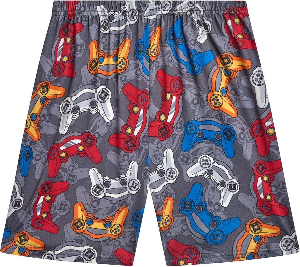 Boys Pajama Set 3 Piece Sleep Shirt Shorts and PJ Pants