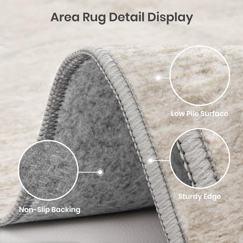 3x6 Runner Rug Non Slip, Washable Rug Runners s, Beige