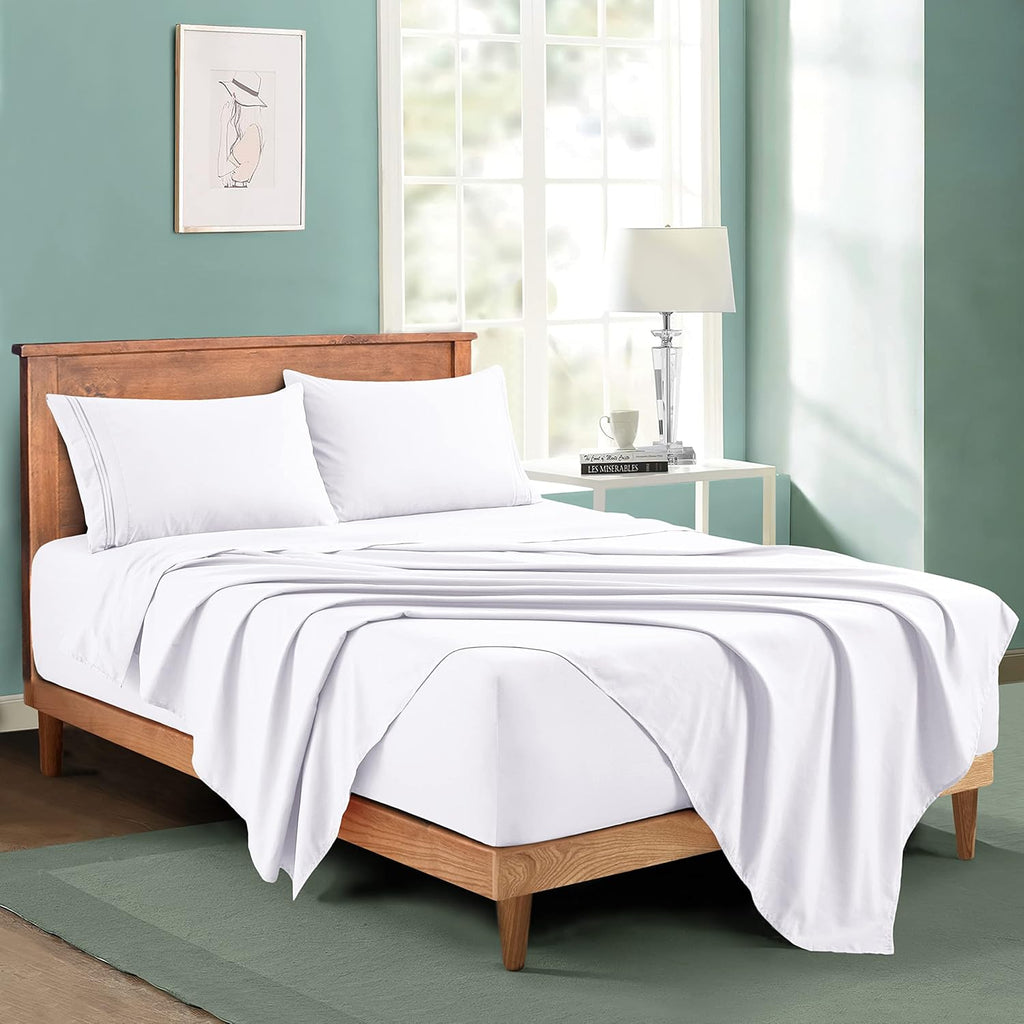 Extra Deep Pocket King Sheets - Hotel Luxury 1800 Thread Count Sheets & Pillowcases - Microfiber Bedding Set up to