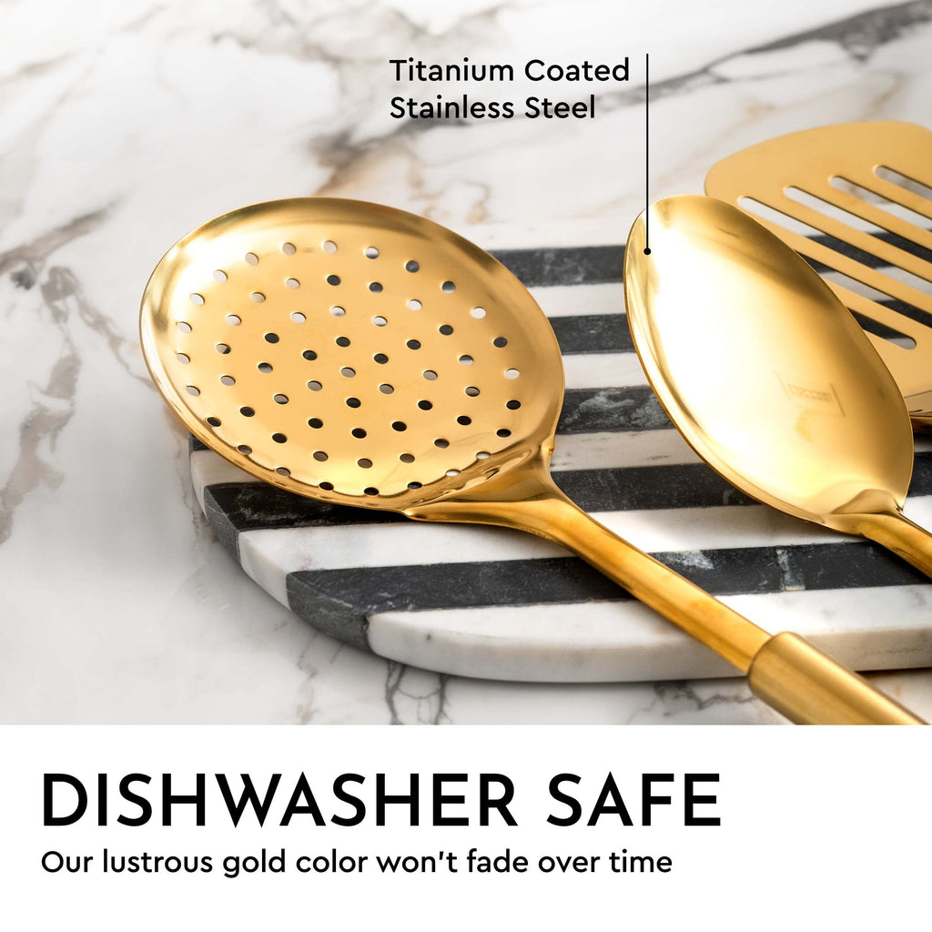Gold Cooking Utensils Set, 5-Piece