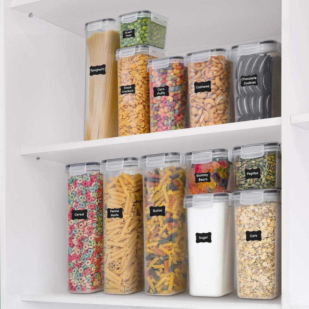 Kitchen Storage Containers with Lids, 48 PCS Airtight Food Storage Containers, Plastic Kitchen Containers, Pantry