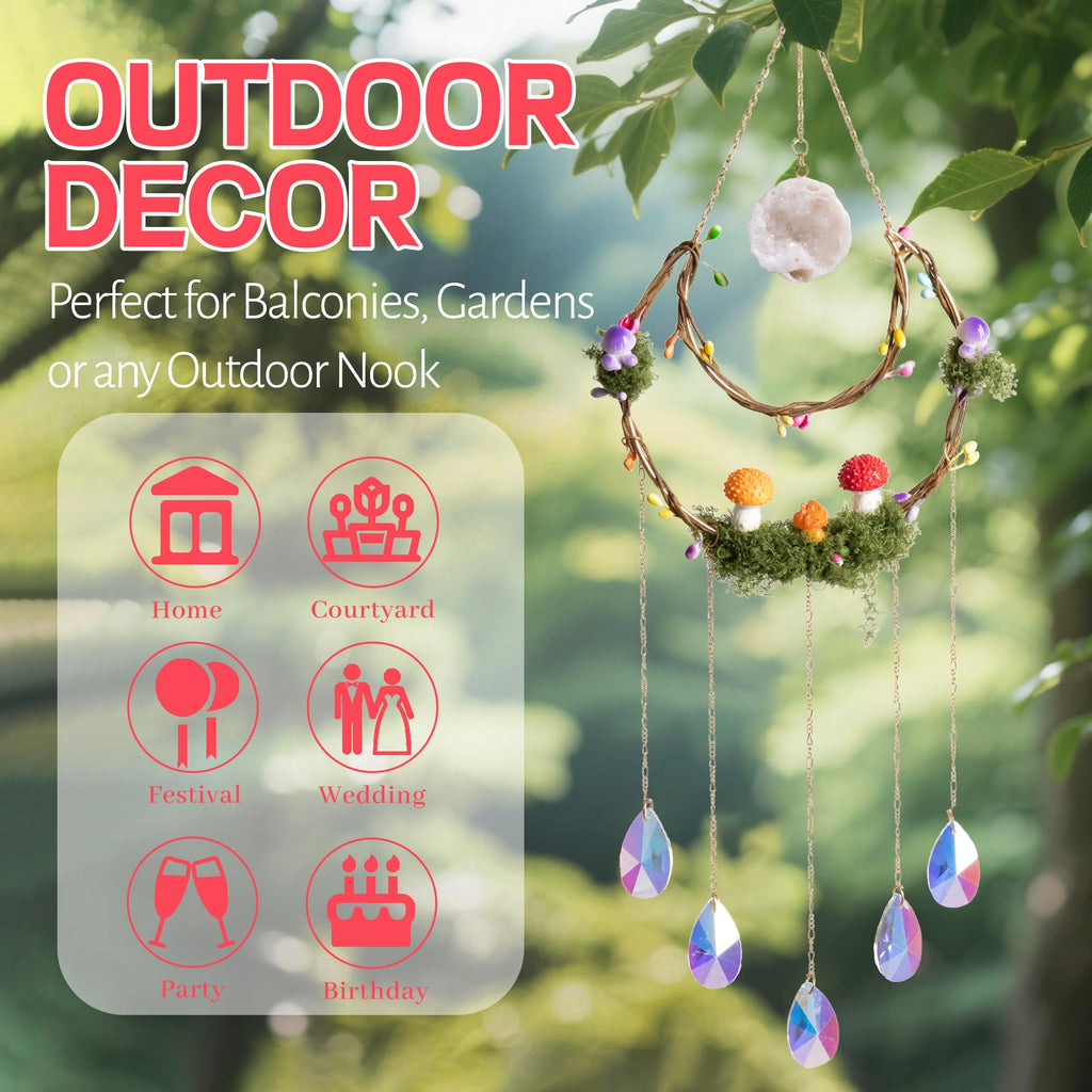 Mushroom Crystal for Window Garden Decor - Mushroom Home Decor