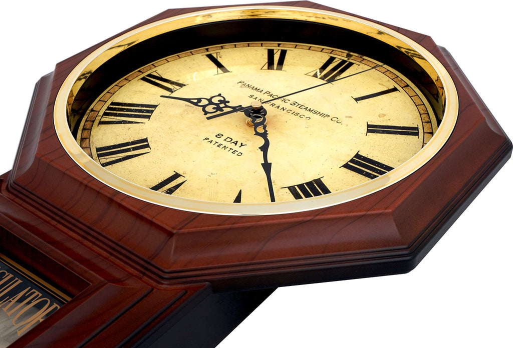 Traditional Schoolhouse Classic Vintage Roman Regulator Wall Clock, Chiming Wall Clocks with Pendulum & Westminster