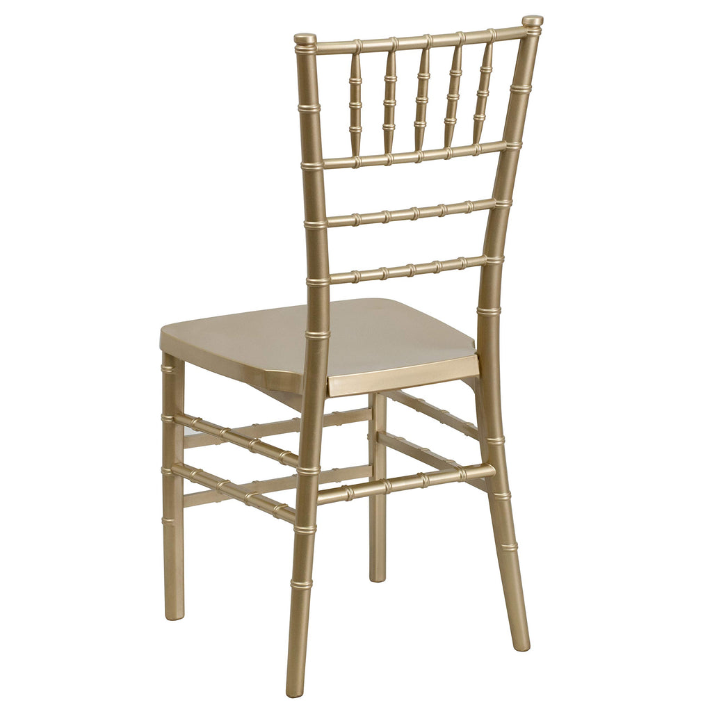 Gold Resin Ballroom Chair, 2-Pack