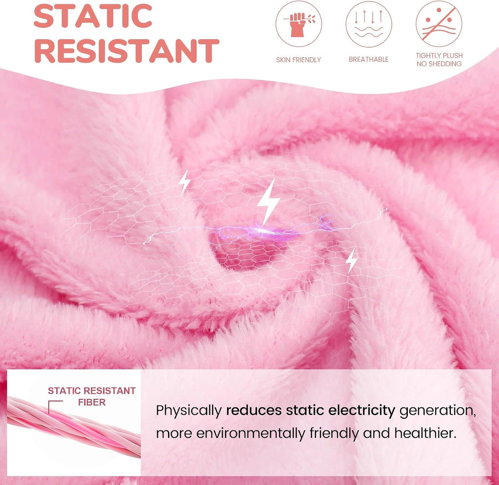 Girls Fleece Hooded Robe, Soft Unicorn Bathrobe for Kids