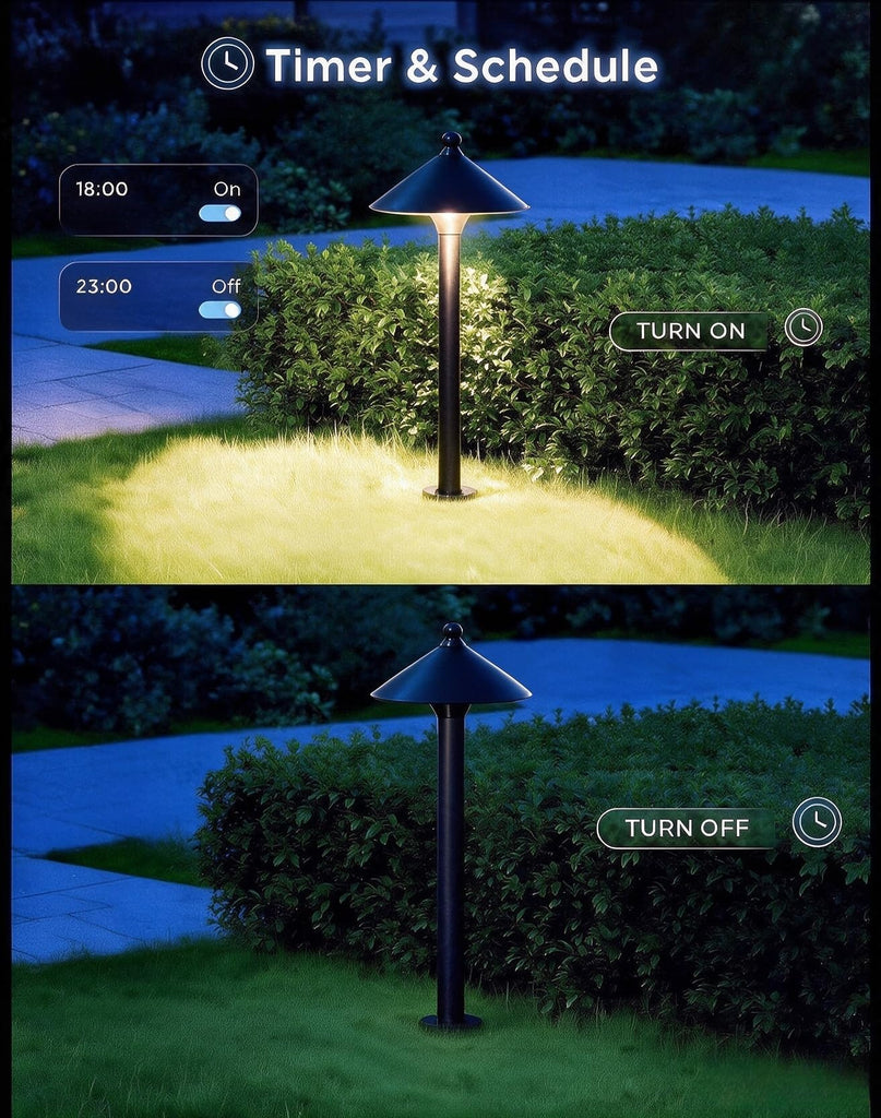 Smart Low Voltage Pathway Lights, IP65 Waterproof, 4Pack
