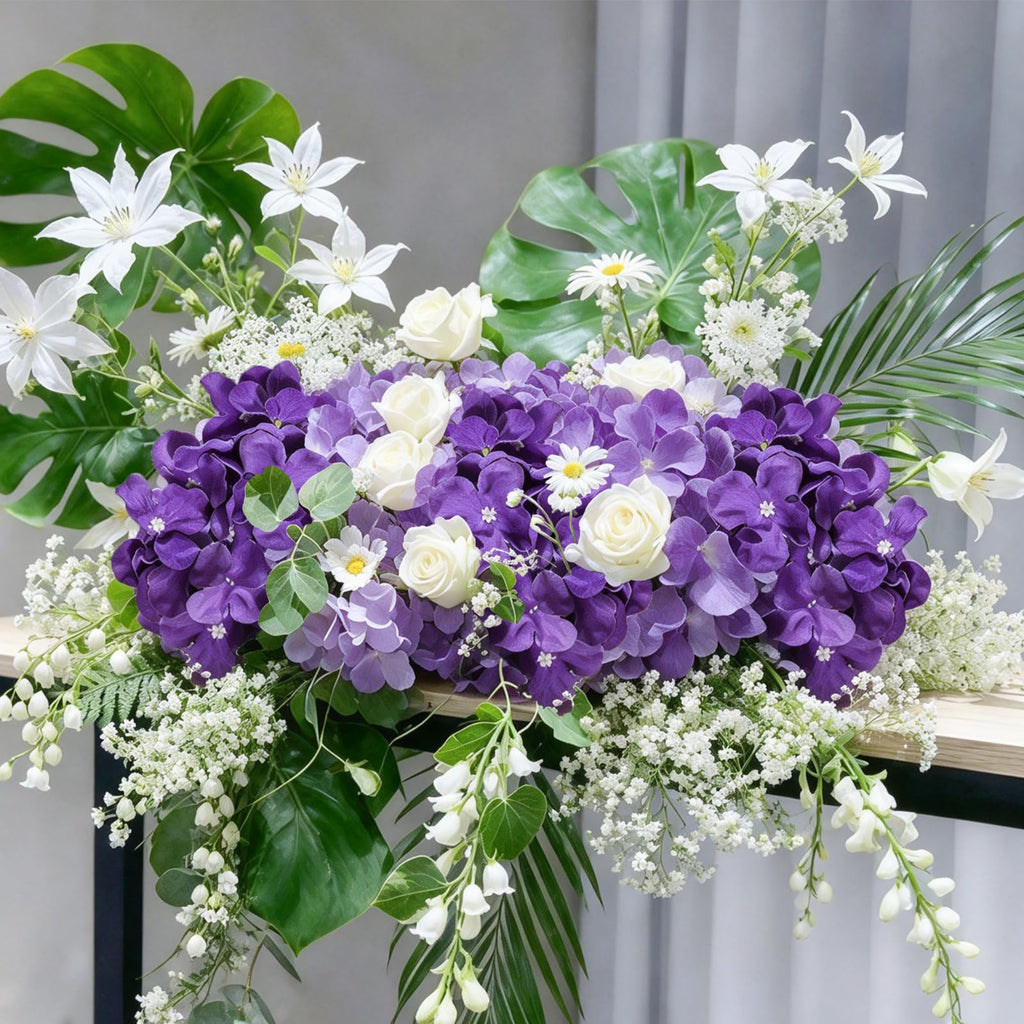 65Pcs Mixed Purple Artificial Bulk Decor