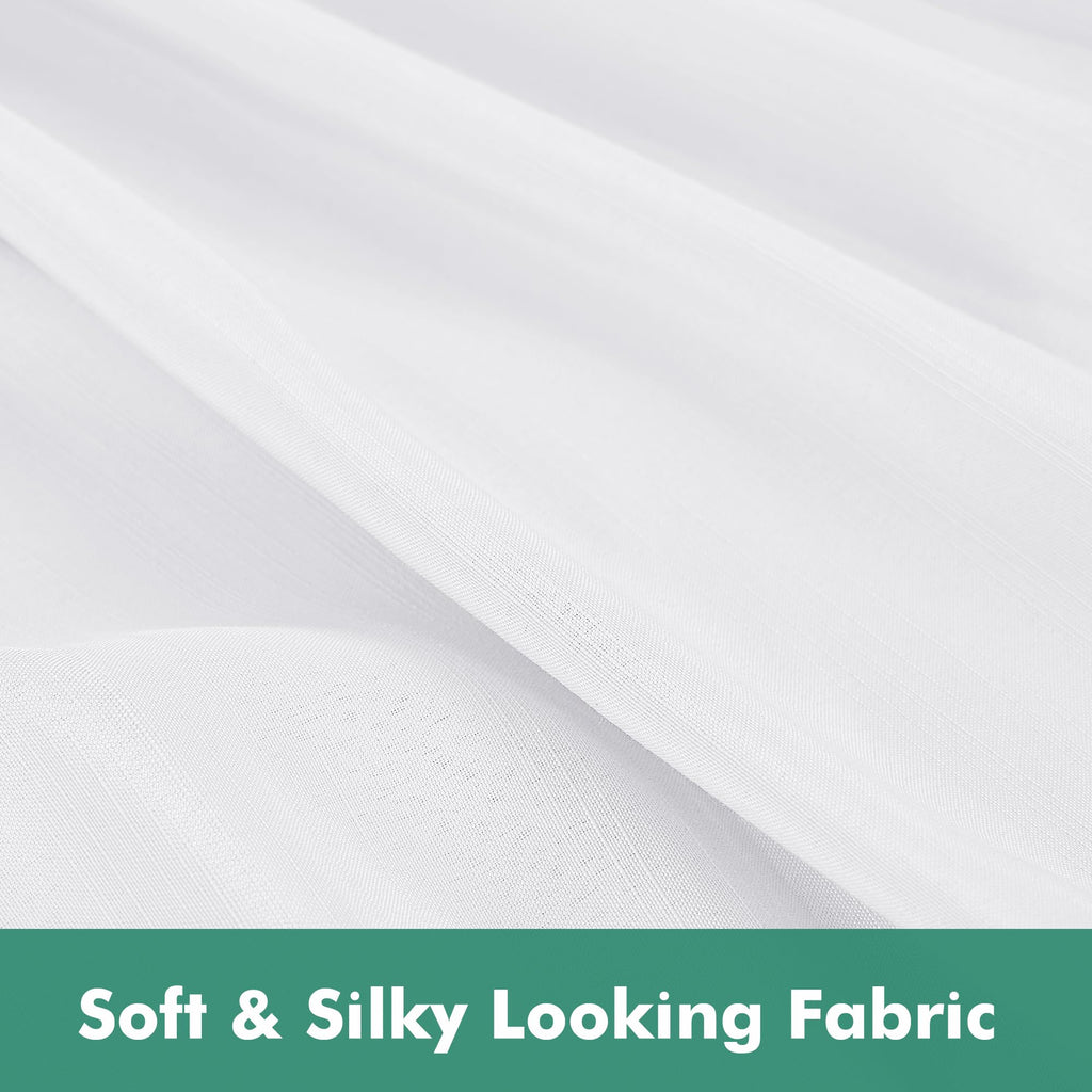 Wrap Around Bed Skirt Split Corner 21" Drop-Elastic Long Dust Ruffle