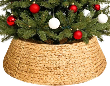 42 in Seagrass Christmas Tree Collar, Natural, Fits 9 ft Tree