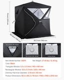 Outdoor Sauna Tent Pro, Portable Steam & Dry Sauna for 4 Persons with Velcro