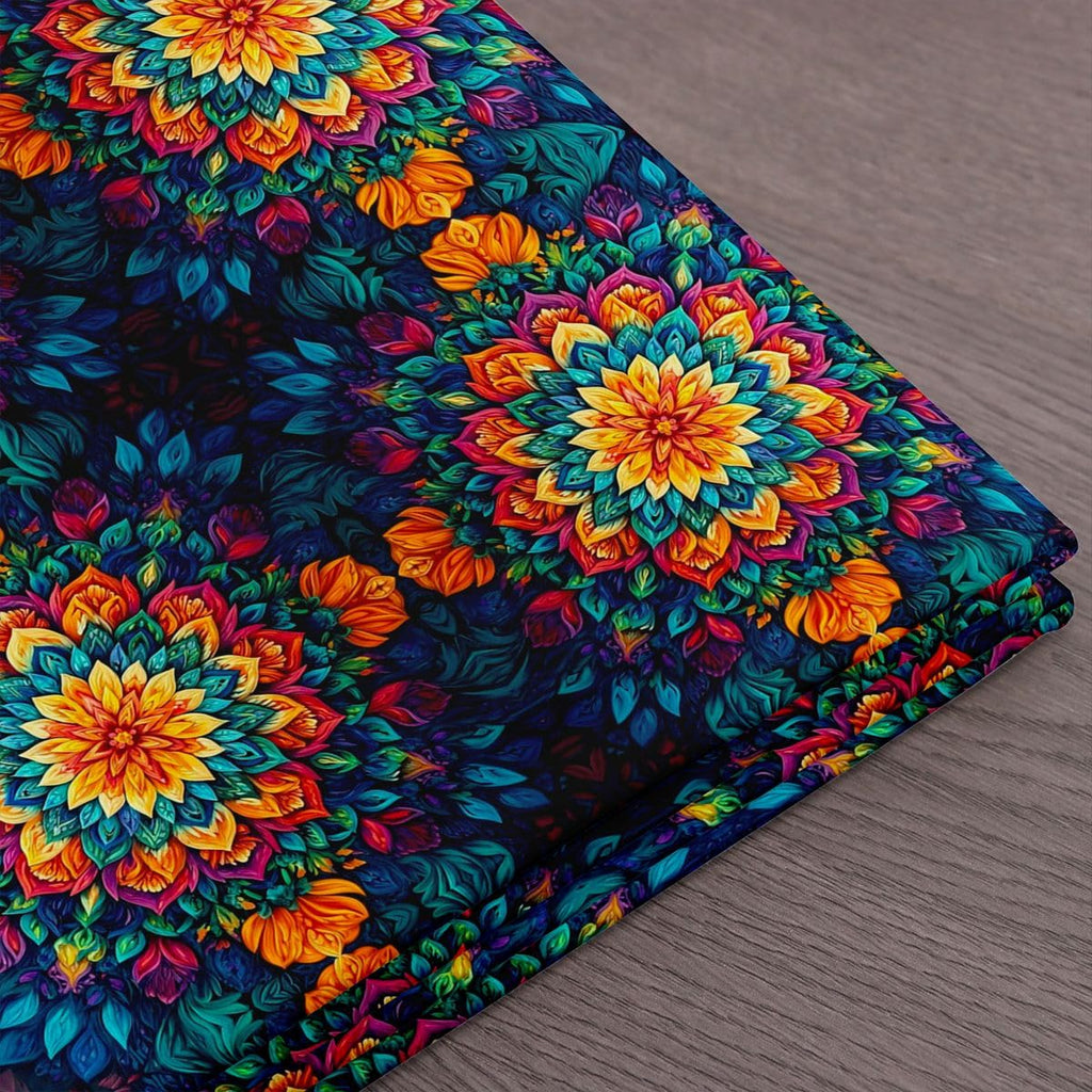 Boho Floral Upholstery Fabrics Colorful Flowers Fabric