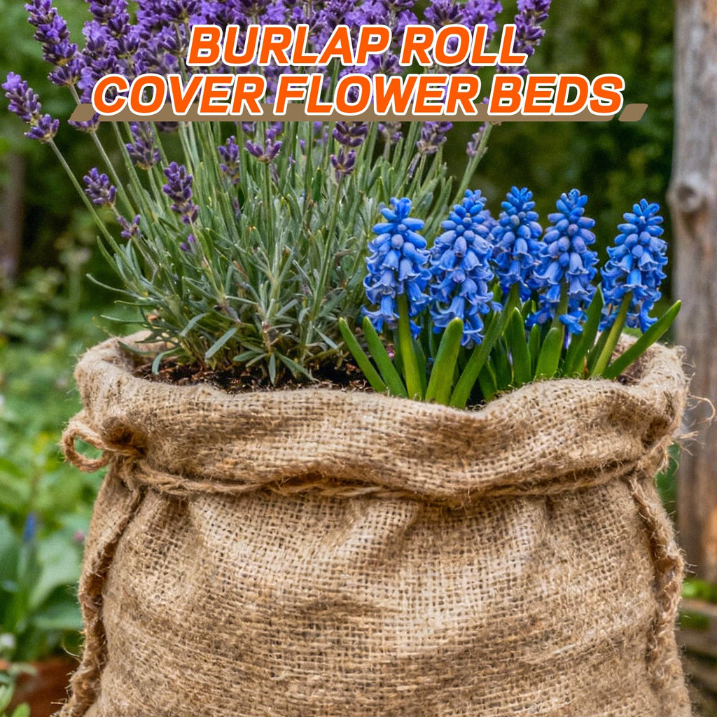 Natural Jute Burlap Fabric Roll - Garden Fabric for Plant Protection, Rustic Wedding Decor, DIY Crafts, Weed Control