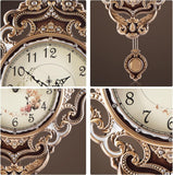 Aero Snail Retro Wall Clock with Pendulum, European Victoria Mid Century Style